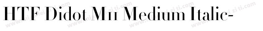 HTF Didot M11 Medium Italic字体转换